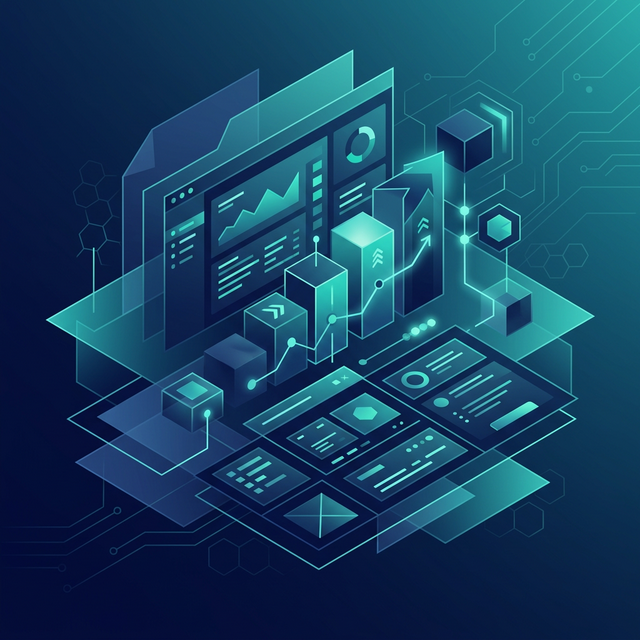 Abstract product update illustration